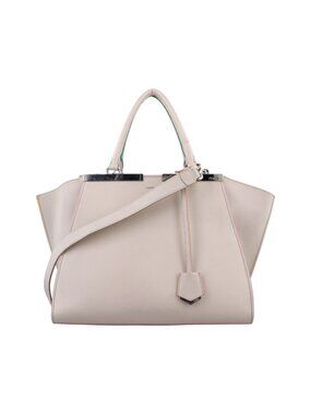 Fendi Beige Leather Messenger Bag
